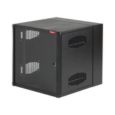 Gabinete AccessPlus de Montaje en Pared de 19in, Rieles Numerados y Roscados #10-32, Puerta con Ventana de Seguridad, 600 mm de Ancho, 637 mm de Profundidad, 12 UR, Color Negro